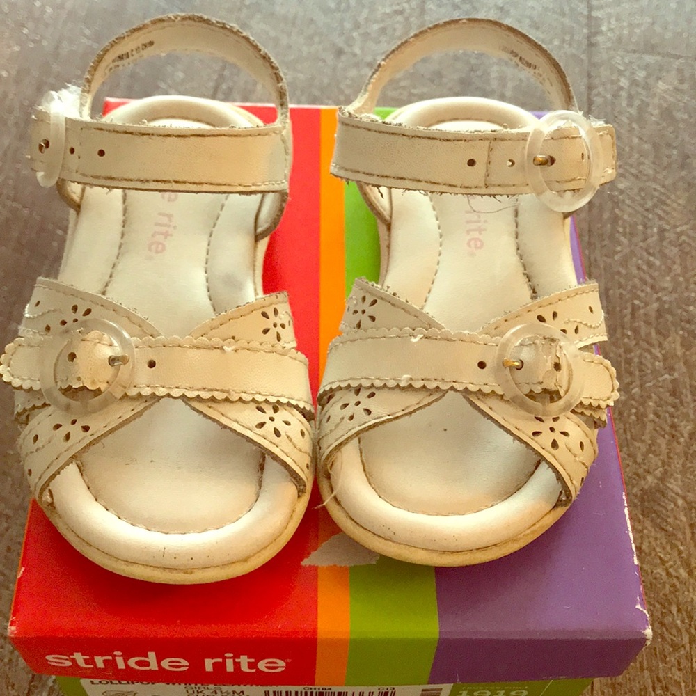 Stride rite white sandals